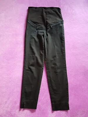 H&M Mama Maternity Size 10/EUR 38 Over Bump Skinny Work Trousers L265  - Black • $8.21