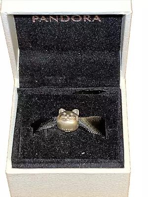 Genuine Pandora Silver Cat Head Charm :  P2 S925 With Box • £15.99