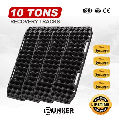 BUNKER 10T Sand Tracks Recovery Board Track 10 Tons Mud Snow Grass 4WD Black X4 • $143.95