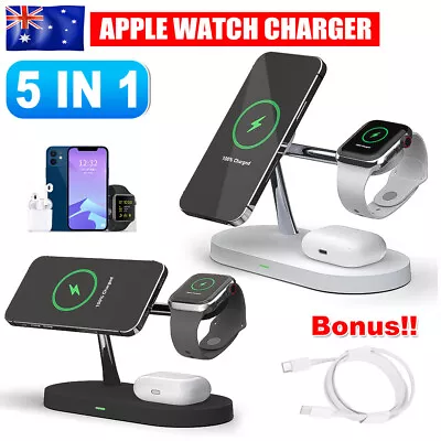 $38.95 • Buy 15W Wireless Charger Magnetic Stand For IPhone Airpod Apple Watch Fast Charging 