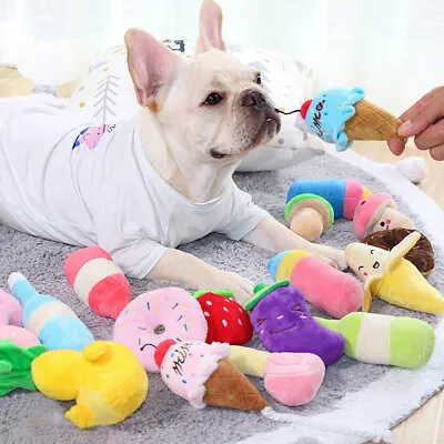 $2.86 • Buy Soft Plush Squeaker Squeaky Toys Pet Dog Puppy Sound Teeth Toys Chew Toy