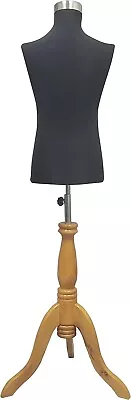 Child Mannequin Dress Form Black On Wooden Tripod Base 27  23  • $0.01