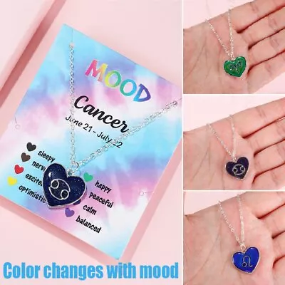 12 Constellation Horoscope Change Color With Mood Zodiac Necklaces Pendant Women • $2.11