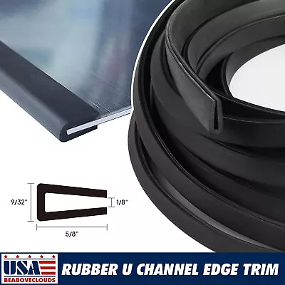 20ft U Channel EPDM Seal Strip For Car Doors Steel Plates Glass Table Corners • $24.74