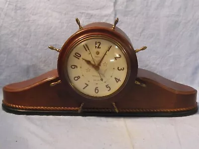 Vintage Ship Bell Strike Telechron 6B17 Yachtsman Helm Electric Clock Works • $49.99