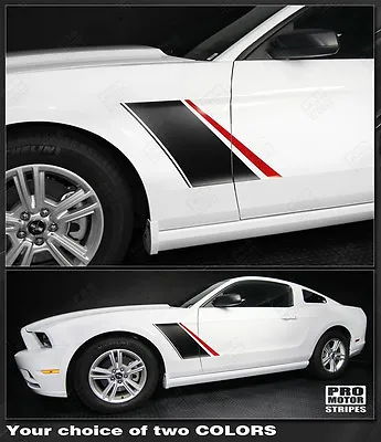 Ford Mustang 2005-2023 Duo Color Fender Side Stripes Decals RSH3 (Choose Color) • $33.60