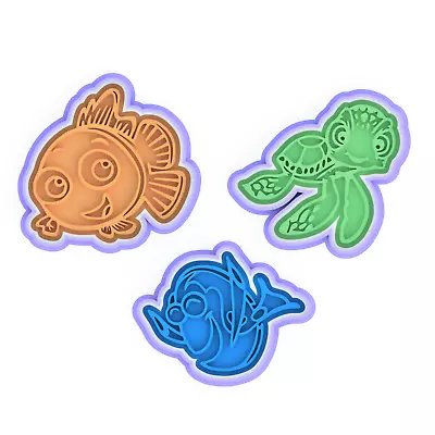 $8.95 • Buy Finding Nemo Cookie Cutter & Stamp Embosser Set