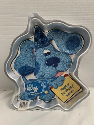 $15 • Buy Blues Clues Wilton Dog Puppy Birthday Party Cake Pan Tin Mold 1999 2105-3060 EUC