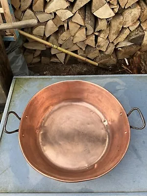 Vintage French Copper Confiture Conserves Jam Making Pan • £50