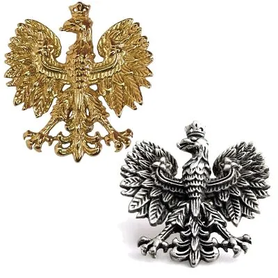 Necklace Pendant Poland Eagle Stainless Steel Men's Jewelry Polish Silver • £18.22