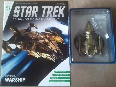 £11.95 • Buy Eaglemoss Star Trek Official Starships Collection #51 - Hirogen Warship (new)
