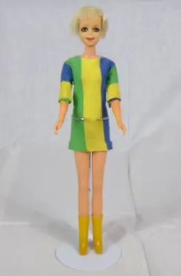 Vtg 1967-68 Mattel Twiggy Doll In Orig Dress & Boots Barbie Francie Sized • $124