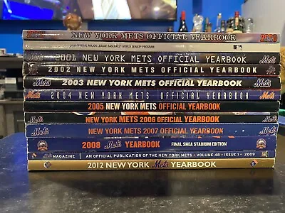 Mets Yearbook Lot 2000-200820122000 WS Program And 2009 Opening Day Program • $240