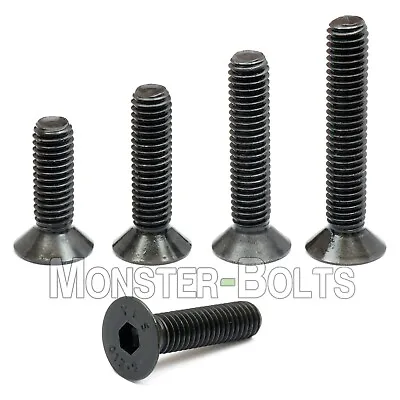 M8 Flat Head Socket Cap Screws 12.9 Steel W/ Black Oxide DIN 7991 1.25 Coarse • $6.19