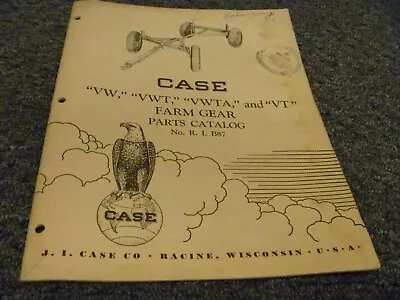 JI Case VW VWT VWTA VT Farm Gear Parts Catalog Manual No. RI B87 • $46.90