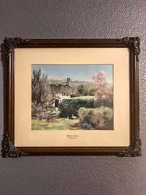 Hideaway Cottage By Marty Bell Framed Signed On Canvas 16x14  COA 💥220💥 • $160