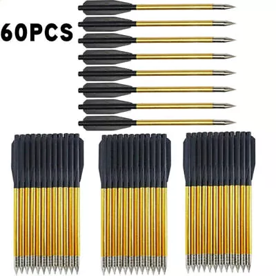 60pcs 6.5 Inch Aluminium Crossbow Bolt Arrows For Pistol Crossbow Precision • $35.67