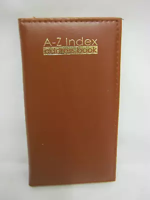 Tallon Padded Slim Address Book A To Z Index 16.5cm X 8.5cm Light Brown • £3.49