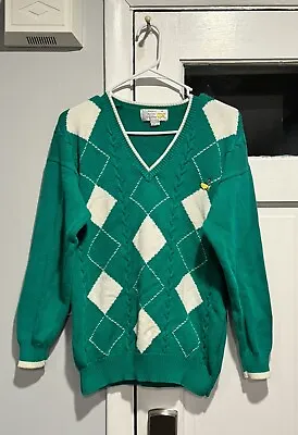 Vintage Masters Sweater Mens L Slazenger Augusta National Golf Shop V Neck • $29.99