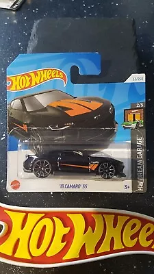 Hot Wheels ~ '18 Camaro SS Black Short Card.  Many More NEW HW's Listed!! • £3.39