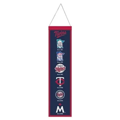 Minnesota Twins MLB Heritage Banner Embroidered Wool 8  X 32  • $45