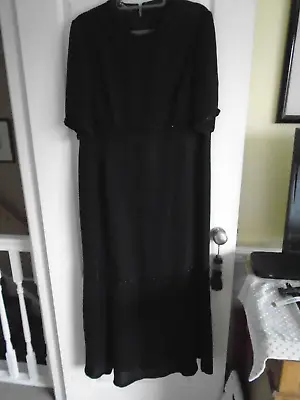 Louis Feraud Silk Dress.black Cocktail.full Length.size 20. • £39.50