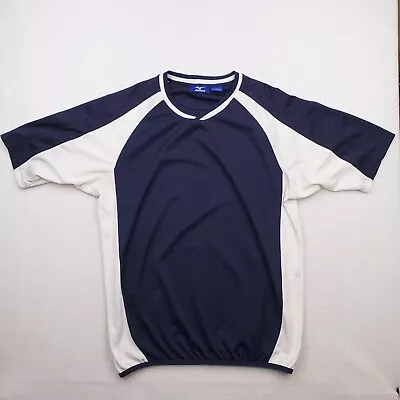 Mizuno Shirt Mens XXL Blue White Batting Cage Warm Up Baseball Top Golf Pullover • $24.99