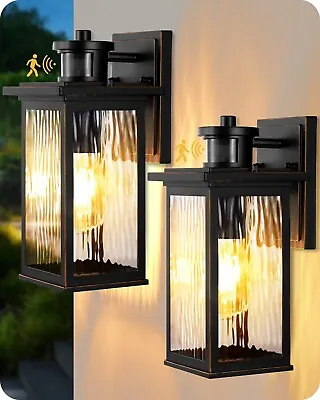 EDISHINE 2 Pack Dusk To Dawn Wall Light Wall Lantern Sconce For Porch Front Door • $70.54