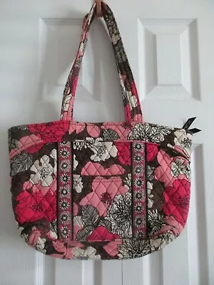 Vera Bradley Mocha Rouge (Retired) Pink/Brown Multi Tote Shoulder Purse Pre-Own • $14.99