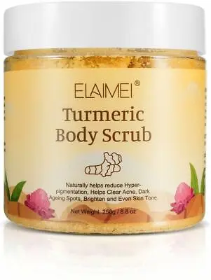 £7.80 • Buy Turmeric Scrub Body Exfoliator Dead Sea Salt Moisturizing Skin Exfoliating