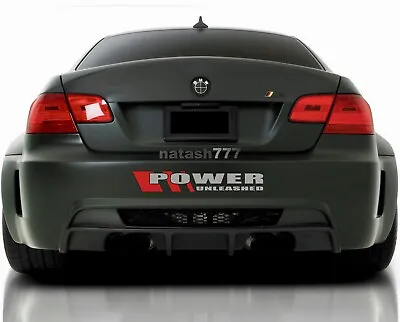 POWER UNLEASHED Vinyl Decal Sticker Performance Motorsport Sport Car Emblem Logo • $29.95