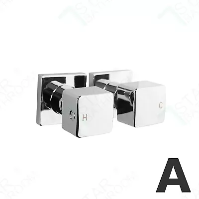 ACA Bathroom Basin Vanity Mixer Shower 1/4 Turn Taps Brass Spindle Wall Mounted • $43.54