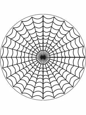 Spider Web Net Black Pattern Design Wafer Or Icing Edible Round Cake Topper • £4.14