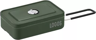 LOGOS Aluminium Mess Tin Strainer Set Green Cookware Fryer Camp 88230254 • $114.88