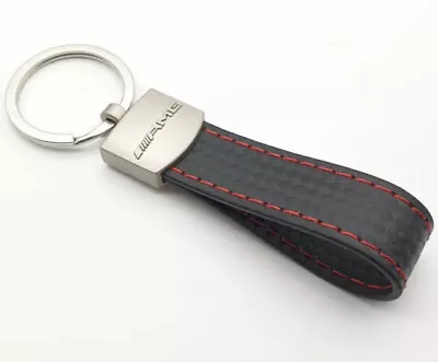 Mercedes AMG Leather Carbon Effect Keyring Keyfob Keychain New • $9.80