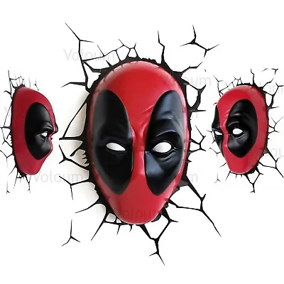 £24.99 • Buy Marvel 3D FX Light Deadpool Mask Wall Decoration LED With Sticker