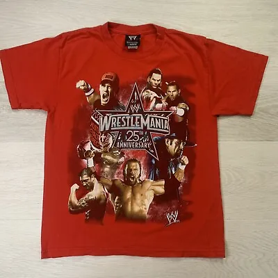 WWE Wrestling Wrestlemania 25th Anniversary Youth T-Shirt Size 12-14 Years • $24