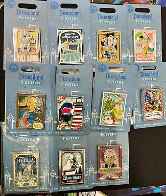 BN UChoose Disney Disneyland Poster Pin Exclusive LE Limited Edition Attractions • $39.39