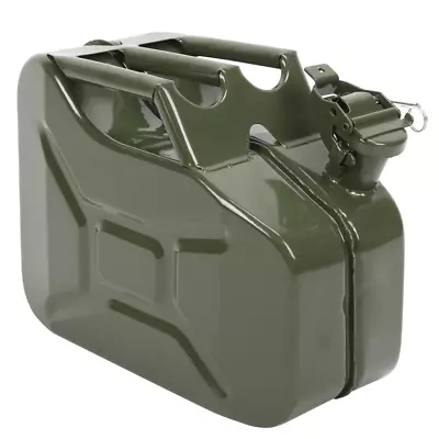 10L Metal Gas Tank Can: Emergency Backup With Spout 2.5 Gallon Gasoline Green • $38.39