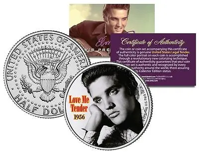 ELVIS PRESLEY *Love Me Tender* MOVIE Colorized JFK Half Dollar US Coin LICENSED • $11.95