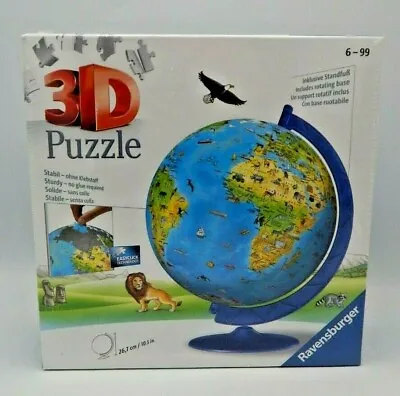 $16.99 • Buy 3D Puzzle Globe (180 Pcs.) Including Rotating Base W/ Easyclick Technology New 