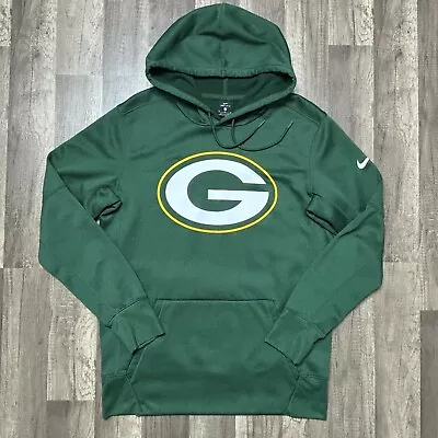 Green Bay Packers Sweatshirt Men's Medium Nike Dri Fit NFL Football Logo Hoodie • $35