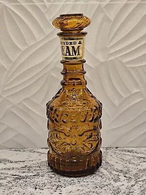 Vintage Amber Glass Jim Beam Decanter Genie Bottle With Stopper And Label MCM • $47.84