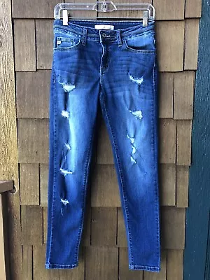 KanCan Estilo Size 27 / 7 Jeans Mid Rise Ankle L-28” Skinny Distressed Cut# J448 • £15.44