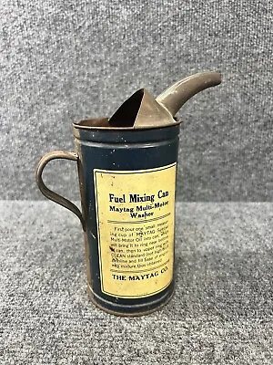 Vintage Maytag Company Multi-Motor Fuel Mixing Can W/ Pour Spout - Nice Shape! • $125