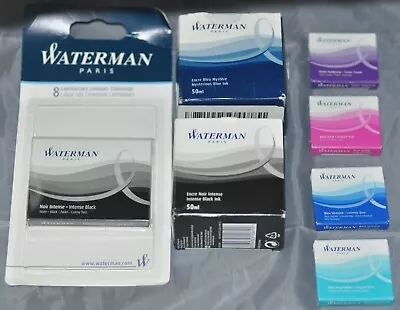 Waterman Paris Assorted Color Inks & Cartridges Refills For Fountain Pens • $12.99