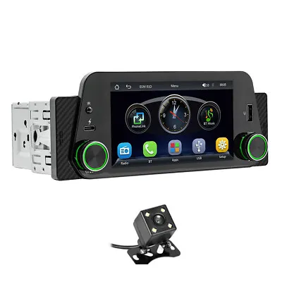 1 Din Wireless CarPlay Android Auto Car Stereo Radio 5in MP5 Player Bluetooth • $80