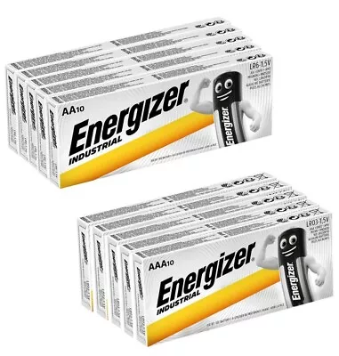 Energizer Industrial Aa & Aaa Alkaline Batteries Lr03 Lr6 Expiry 2033 • £0.99