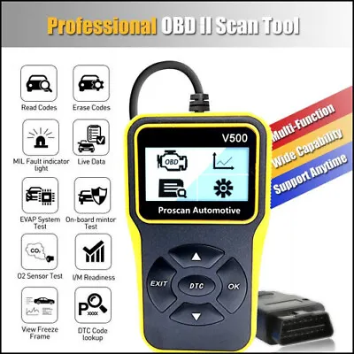 For Ford Fiesta Car Scanner U480 Engine Fault Reset Code Reader OBD2 Diagnostic • £19.95