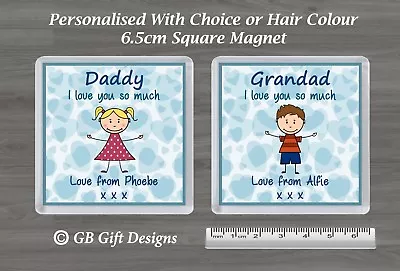 £3.95 • Buy Personalised Magnet I Love You Dad Grandad Boy/Girl Birthday Gift Xmas